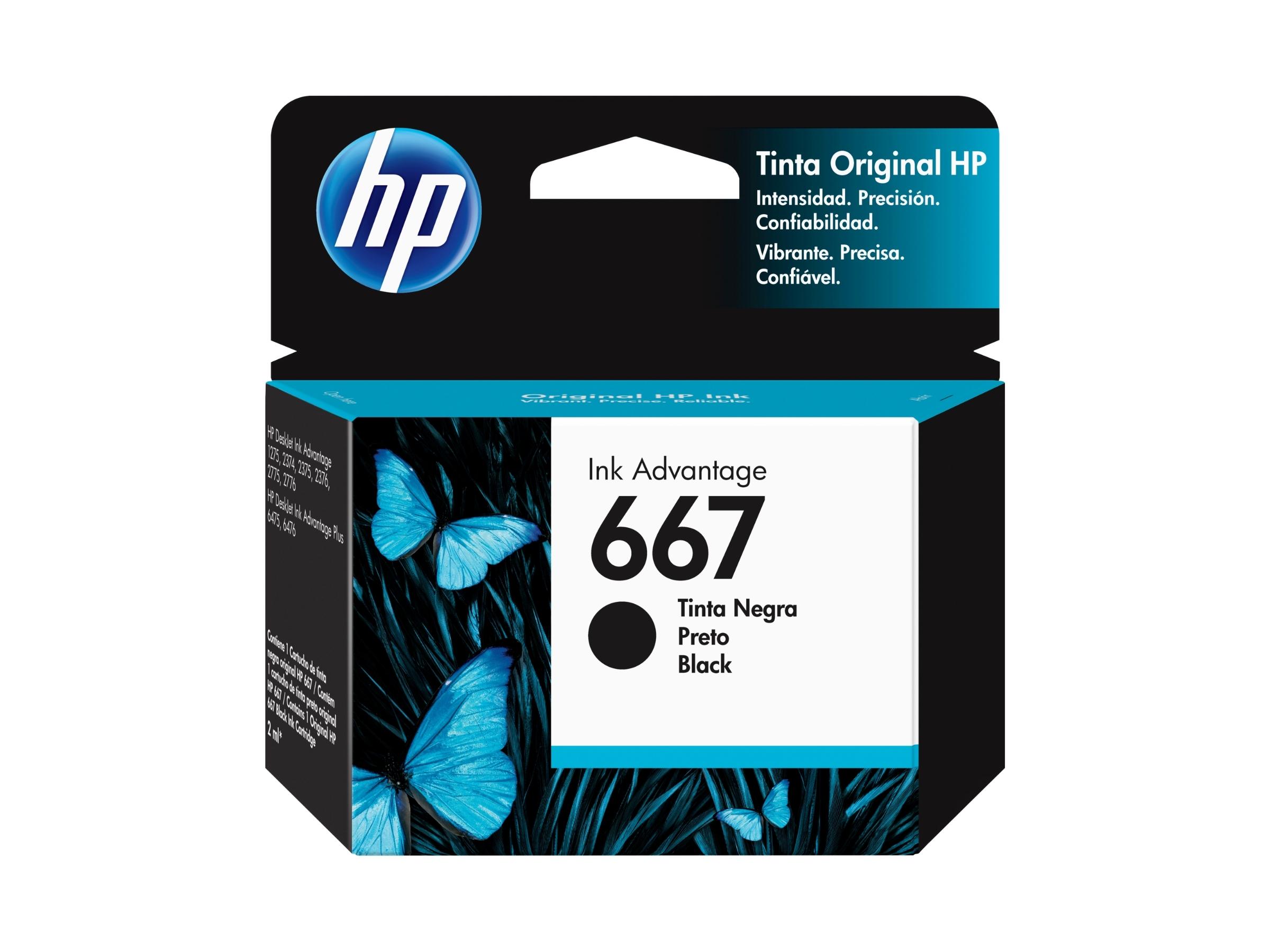 CARTUCHO DE TINTA HP 667 BLACK (3YM79AL) 1275/2374/2375/2376/2775/2776